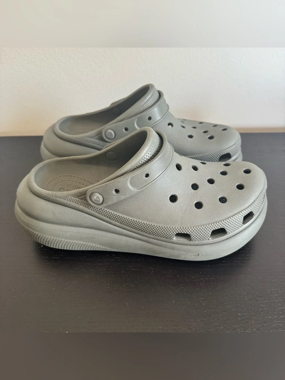 Crocs Men's Classic Crush Clog Platform Gray Size 11 Comfort